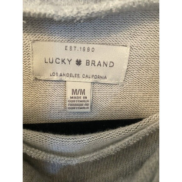 Lucky Brand Gray Turtle Nack Long Sleeve Top. Sz.M - Picture 3 of 5